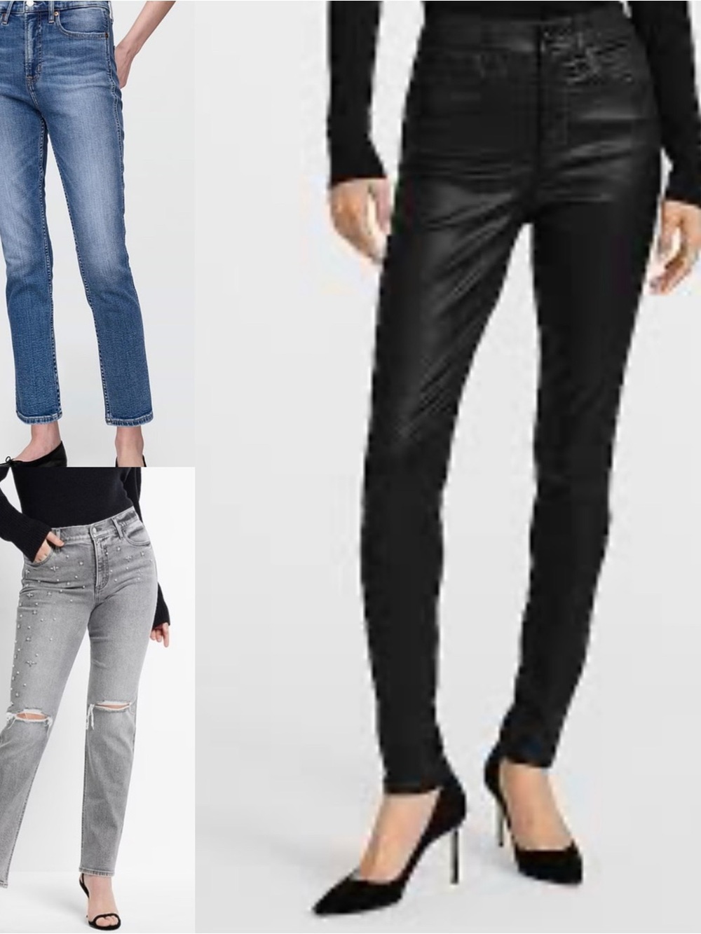 Gap/ express set of jeans sz 6/28 Sleek High-Rise Black Skinny Jeans - Women